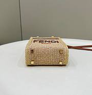 Fendi New Look Mini Square Bag Straw Size 13.5 x 5.5 x 18 cm - 3