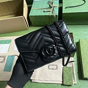 Gucci GG Marmont Matelassé Mini Black Size 20 x 13 x 6 cm - 1