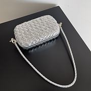 Bottega Veneta Knot Silver Bag Size 20.5 x 6 x 12.5 cm - 6