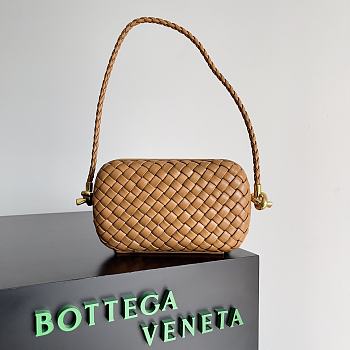 Bottega Veneta Knot Brown Bag Size 20.5 x 6 x 12.5 cm
