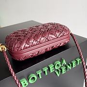 Bottega Veneta Knot Red Bag Size 20.5 x 6 x 12.5 cm - 3