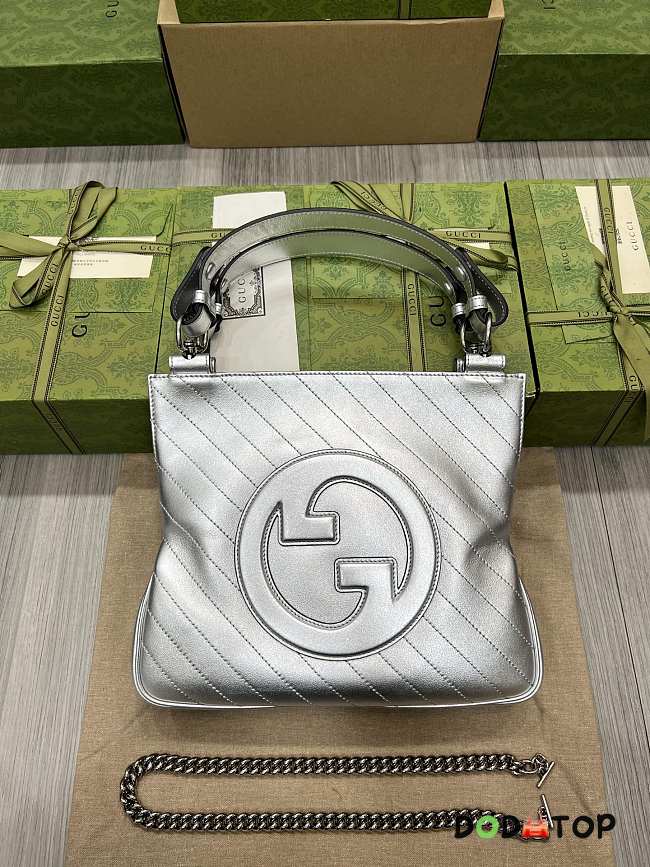 Gucci Blondie Tote Bag Silver Size 24 x 30 x 6 cm - 1