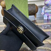 Gucci Interlocking G Leather Chain Wallet WOC Black Size 20 × 12 × 4 cm - 6