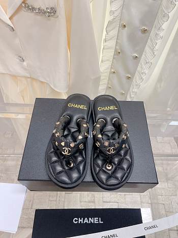 Chanel Black Sandals 