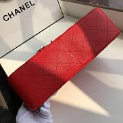 Chanel Flap Bag Gold/Silver Hardware Caviar In Red Size 30 x 19.5 x 10 cm - 5