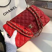 Chanel Flap Bag Gold/Silver Hardware Caviar In Red Size 30 x 19.5 x 10 cm - 4