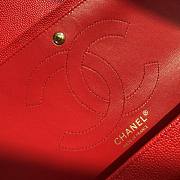 Chanel Flap Bag Gold/Silver Hardware Caviar In Red Size 30 x 19.5 x 10 cm - 3