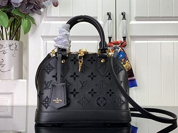 Louis Vuitton LV Alma Black Bag M91606 Size 23 x 17 x 11 cm