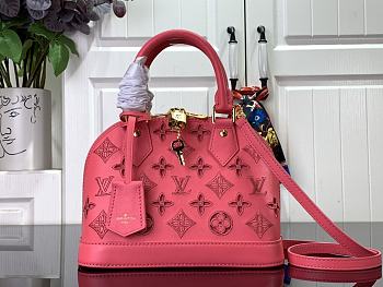 Louis Vuitton LV Alma Pink Bag M91606 Size 23 x 17 x 11 cm