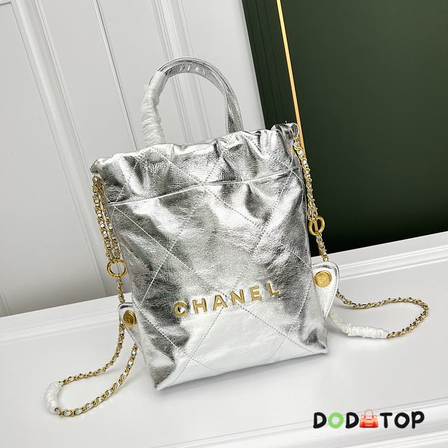 Chanel Garbage Bag Silver Backpack Size 29 x 34 cm - 1