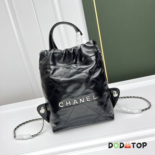 Chanel Garbage Black Bag Silver Hardware Blackpack Size 29 x 34 cm - 1