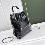 Chanel Garbage Black Bag Silver Hardware Blackpack Size 29 x 34 cm - 3