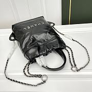 Chanel Garbage Black Bag Silver Hardware Blackpack Size 29 x 34 cm - 4
