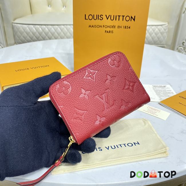 Louis Vuitton LV Zipper Coin Purse M60574 Red Size 11 x 8 cm - 1