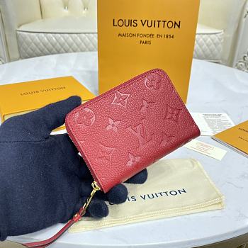 Louis Vuitton LV Zipper Coin Purse M60574 Red Size 11 x 8 cm