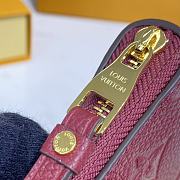 Louis Vuitton LV Zipper Coin Purse M60574 Dark Red Size 11 x 8 cm - 5