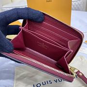 Louis Vuitton LV Zipper Coin Purse M60574 Dark Red Size 11 x 8 cm - 4
