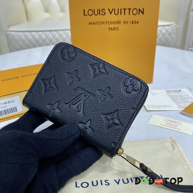 Louis Vuitton LV Zipper Coin Purse M60574 Black Size 11 x 8 cm - 1