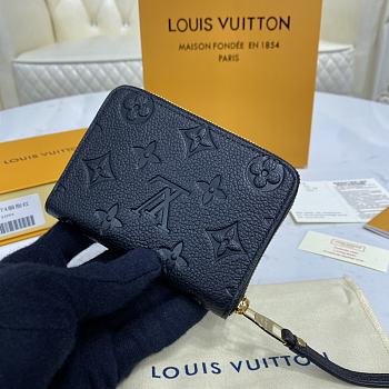 Louis Vuitton LV Zipper Coin Purse M60574 Black Size 11 x 8 cm