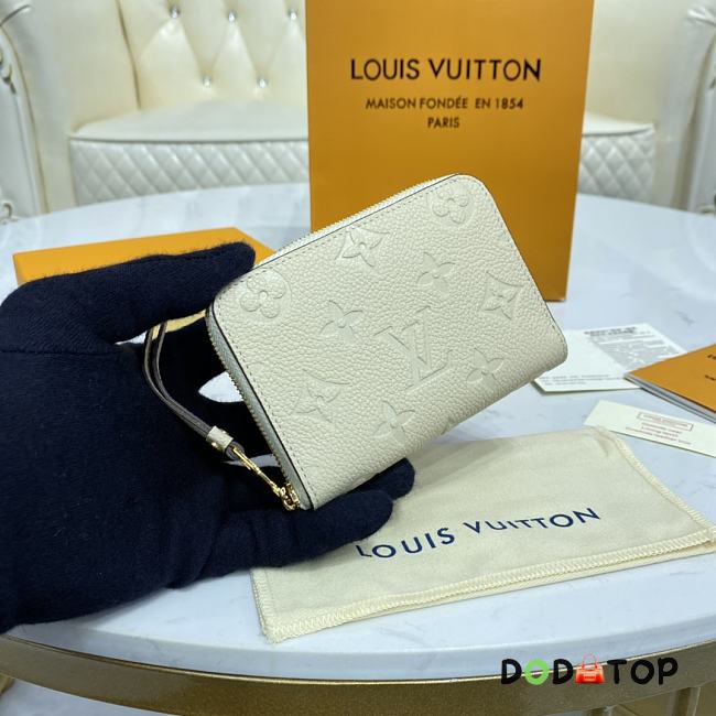 Louis Vuitton LV Zipper Coin Purse M60574 White Size 11 x 8 cm - 1