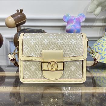 Louis Vuitton LV Dauphine Mini Handbag M22826 Gold Size 20 x 15 x 9 cm