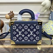 Louis Vuitton LV Valisette Tresor Handbag M20468 Blue Size 22.5 x 16 x 11 cm - 2