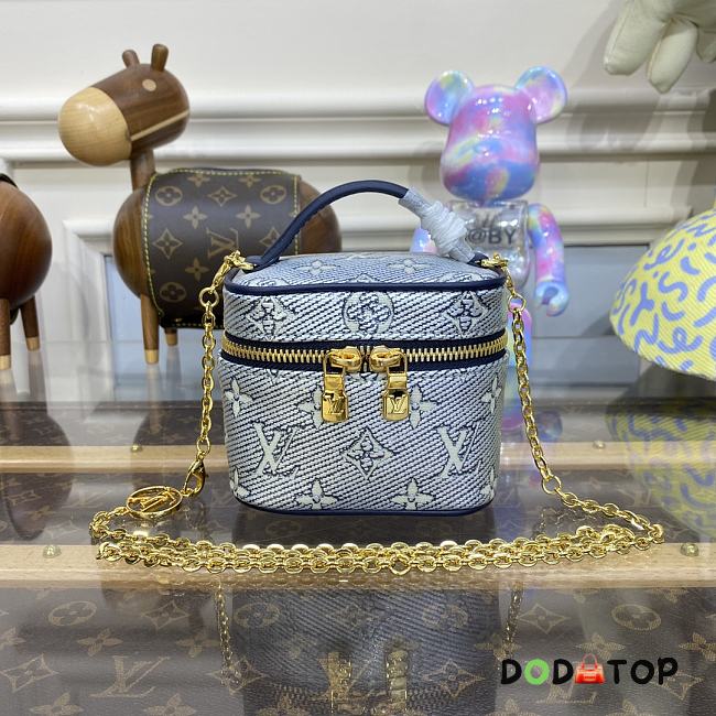 Louis Vuitton LV Micro Vanity Handbag M82467 Blue Size 11 x 10 x 8 cm - 1