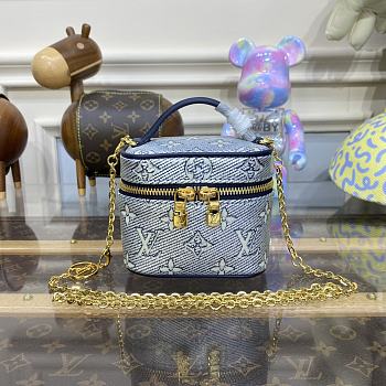 Louis Vuitton LV Micro Vanity Handbag M82467 Blue Size 11 x 10 x 8 cm