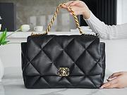 Chanel 19 Handbag Maxi Classic Black Size 25 x 36 x 11 cm - 2