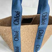 Chloe Large Woody Basket Navy Bag Size 28 x 48 x 28 cm - 3