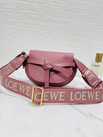 Loewe Mini Gate Dual Bag Pink Size 15 x 12.5 x 9.5 cm