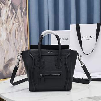 Celine Luggage Nano Black Size 20 x 20 x 10 cm