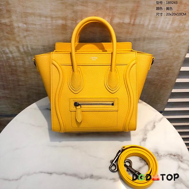 Celine Luggage Nano Yellow Size 20 x 20 x 10 cm - 1