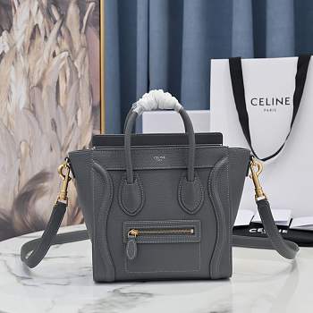 Celine Luggage Nano Grey Size 20 x 20 x 10 cm