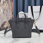 Celine Luggage Nano Grey Size 20 x 20 x 10 cm - 5