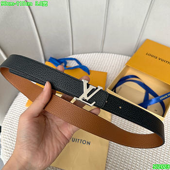 Louis Vuitton LV Initials 30MM Reversible Belt Black/Brown