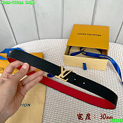 Louis Vuitton LV Initials 30MM Reversible Belt Black/Red - 1