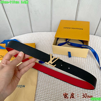 Louis Vuitton LV Initials 30MM Reversible Belt Black/Red