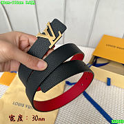 Louis Vuitton LV Initials 30MM Reversible Belt Black/Red - 6