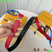 Louis Vuitton LV Initials 30MM Reversible Belt Black/Red - 4