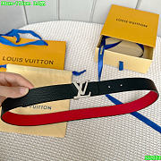 Louis Vuitton LV Initials 30MM Reversible Belt Black/Red - 3