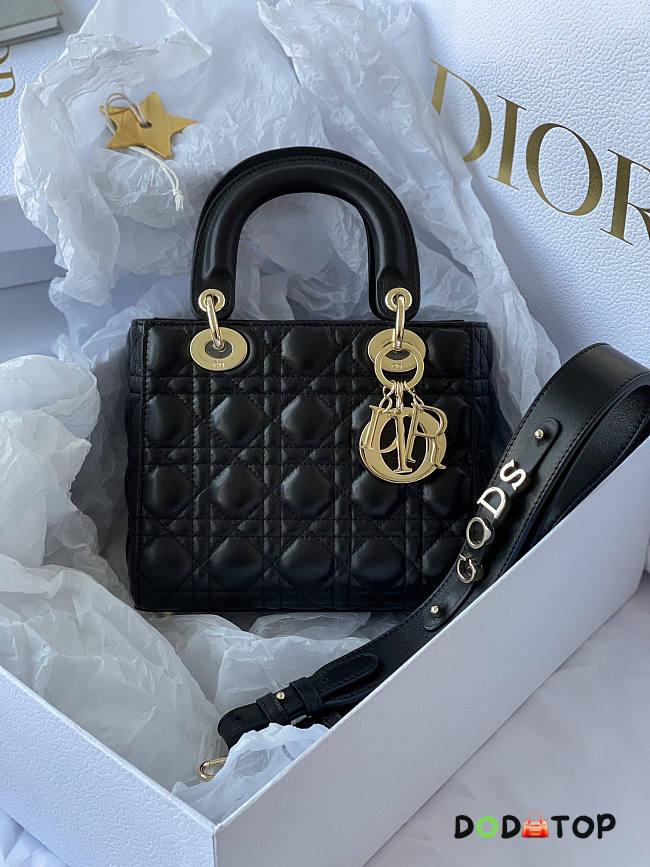 Dior Lady ABC Black with Gold Hardware Size 20 x 16.5 x 8 cm - 1