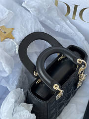 Dior Lady ABC Black with Gold Hardware Size 20 x 16.5 x 8 cm - 3