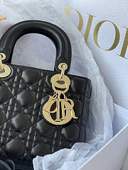 Dior Lady ABC Black with Gold Hardware Size 20 x 16.5 x 8 cm - 6