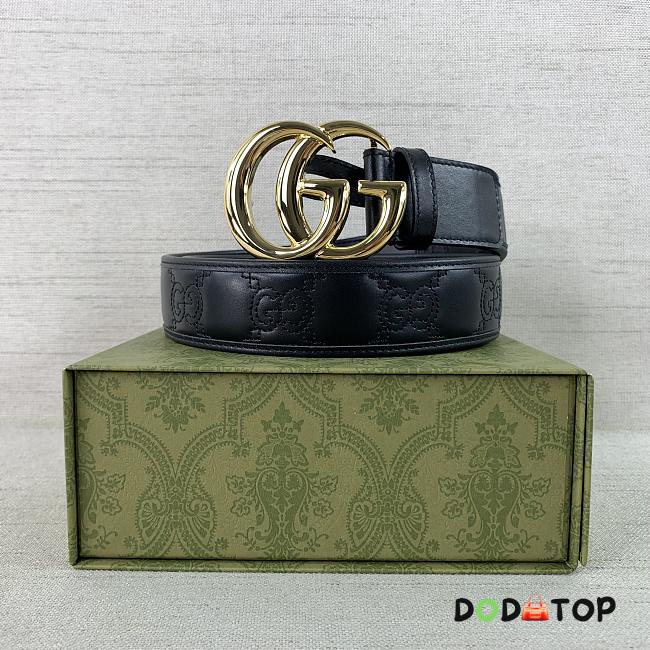 Gucci GG Leather Belt 3.7 cm - 1