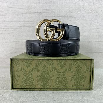 Gucci GG Leather Belt 3.7 cm