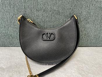 Valentino Underarm Moon Bag Black Size 20 x 12 x 4 cm