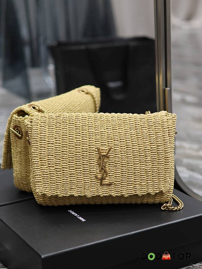 YSL Kate Raffia Rattan Craft Chain Bag Size 28.5 × 20 × 6 cm - 1