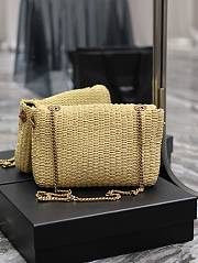 YSL Kate Raffia Rattan Craft Chain Bag Size 28.5 × 20 × 6 cm - 2