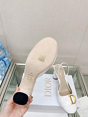 Dior Heel Slingback Black/White/Beige 8 cm - 5